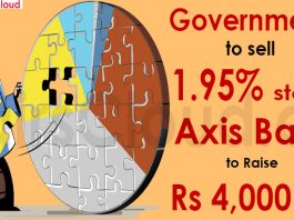 Government to sell 1-95% stake in Axis Bank to raise