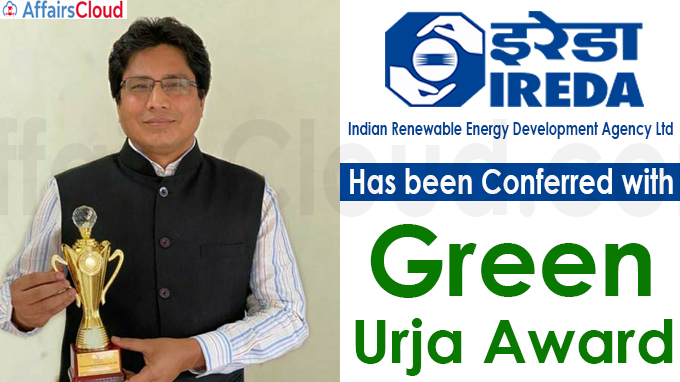 IREDA bags “Green Urja Award”