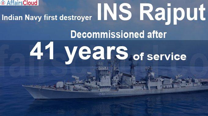 Indian Navy first destroyer INS Rajput