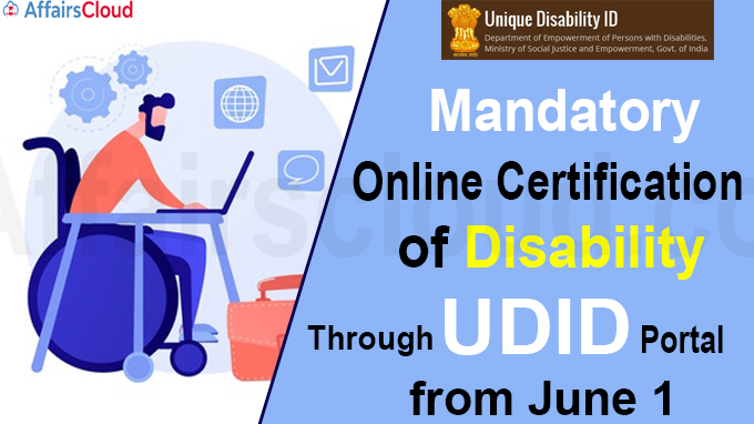 Mandatory online certification of disability