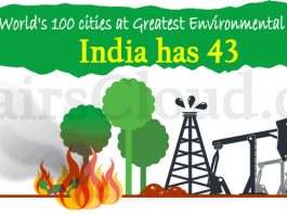Of world's 100 cities at greatest environmental risk