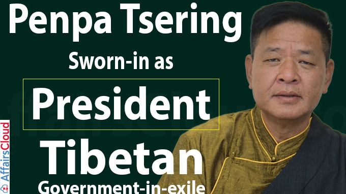 Penpa Tsering sworn-in as president Tibetan government-in-exile