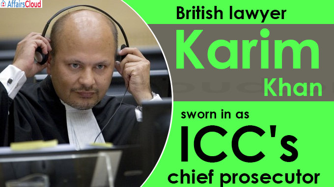 British lawyer Karim Khan sworn