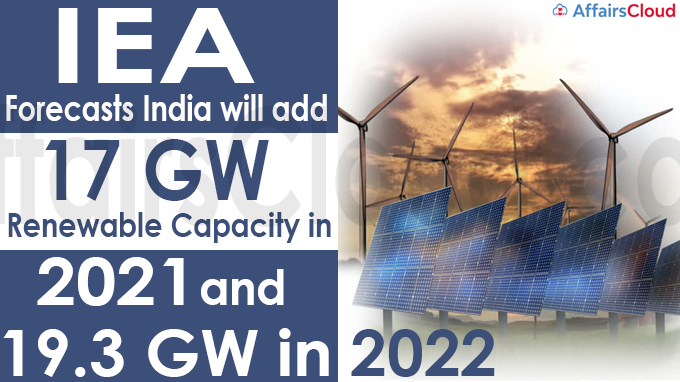 IEA forecasts India will add 17 GW renewable capacity