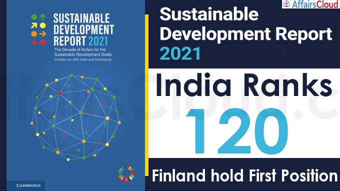 India ranks 120 in sustainable development report 2021