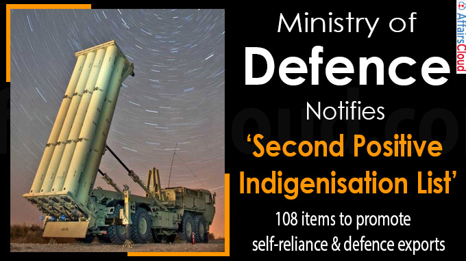 MoD notifies ‘Second Positive Indigenisation List’