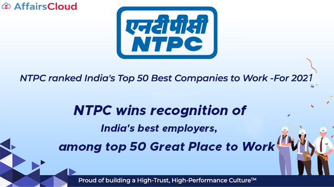 NTPC-wins-recognition-of-India's-best-employers,-among-top-50-Great-Place-to-Work