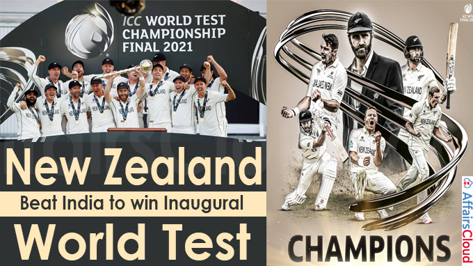New Zealand beat India to win inaugural World Test Champions