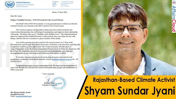 Rajasthan-based climate activist Shyam Sundar Jyani's environment conservation concept