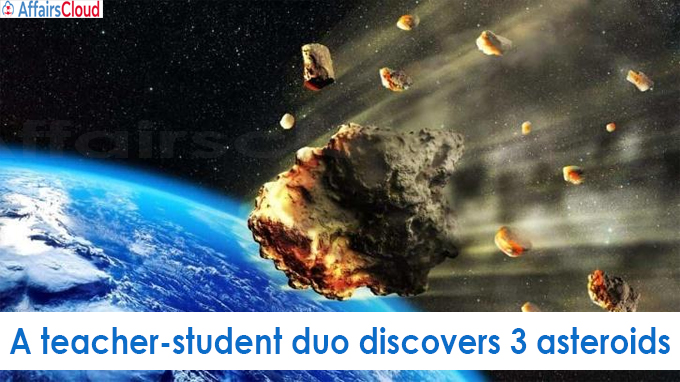 A teacher-student duo discovers 3 asteroids