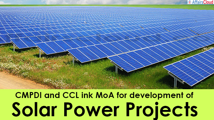 CMPDI and CCL ink MoA for development of Solar Power