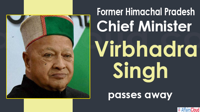 Former Himachal Pradesh Chief Minister Virbhadra Singh passes away