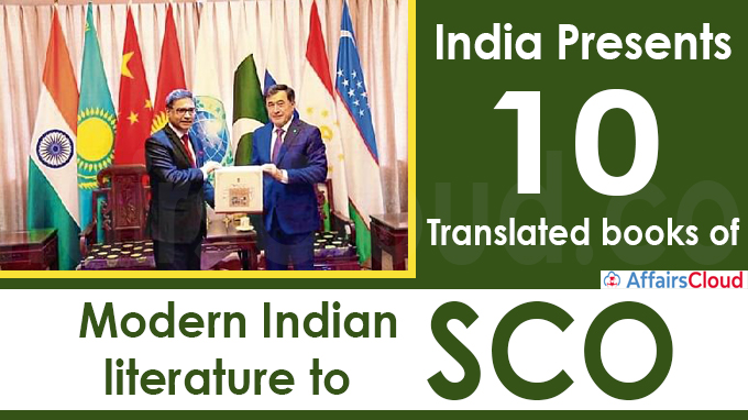 India presents 10 translated books of modern Indian literature to SCO