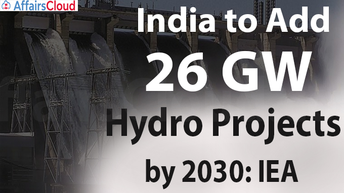 India to add 26 GW hydro projects by 2030