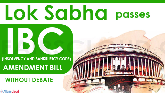 Lok Sabha Passes Insolvency And Bankruptcy Code Amendment Bill 2021