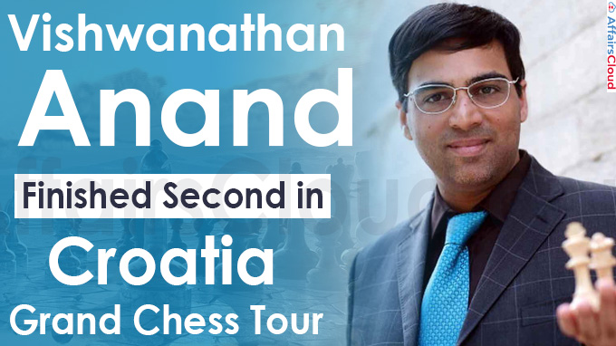 vishwanathan anand finishes second in croatia grand chess tour