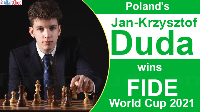 World Cup 2021 winner Jan-Krzysztof Duda shows his win over