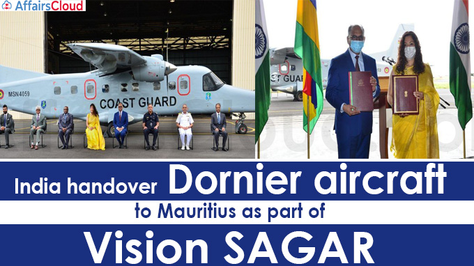India handover Dornier aircraft to Mauritius as part of Vision SAGAR
