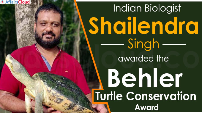 Indian biologist wins global award in turtle conservation