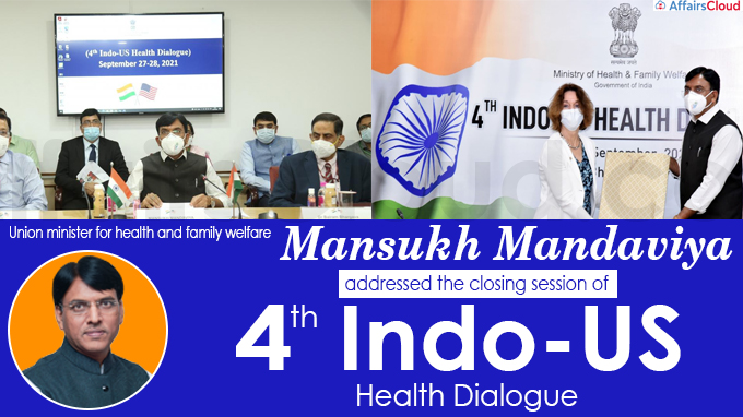 Mansukh Mandaviya addresses concluding session of 4th Indo-US Health Dialogue