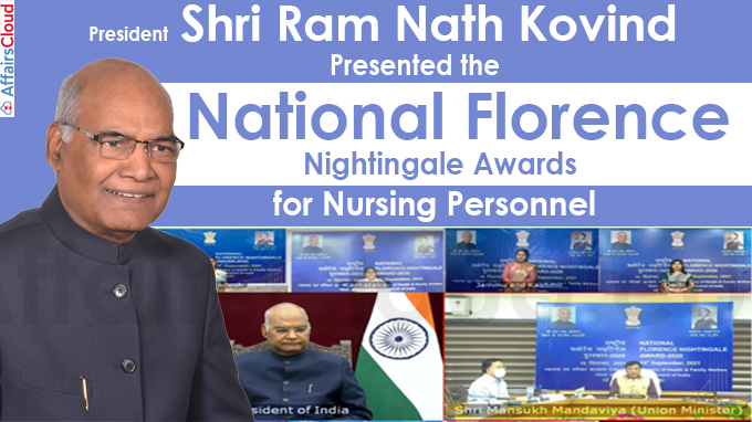 President Kovind Presents National Florence Nightingale Awards for Nursing Personnel