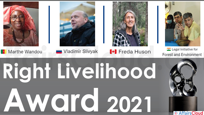 Right Livelihood Award 2021