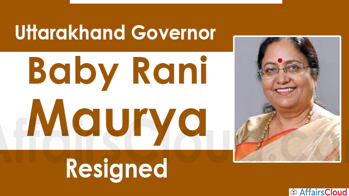 Uttarakhand Governor Baby Rani Maurya resigns