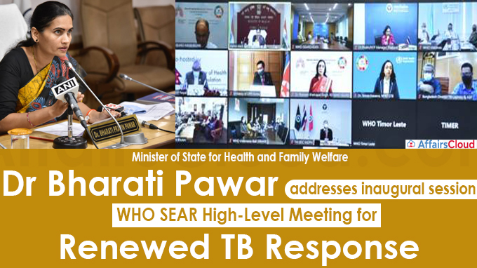 Bharati Pawar addresses inaugural session WHO SEAR High-Level Meeting for Renewed TB Response