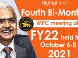 Highlights of Fourth bi-monthly MPC meeting of FY22