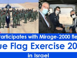 IAF Participates with Mirage-2000 fleet in blue flag exercise 2021 in Israel