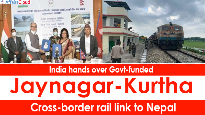 India hands over Govt-funded Jaynagar-Kurtha cross-border rail link