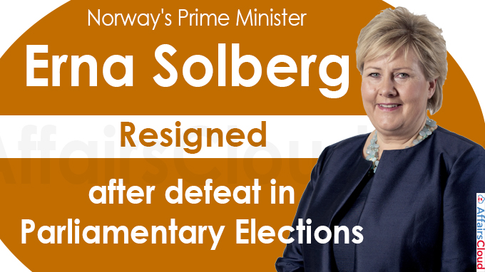 Norway's Prime Minister steps down after defeat in parliamentary elections