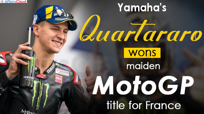 Quartararo wins maiden MotoGP title for France