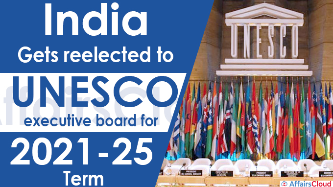 India gets reelected to UNESCO executive board for 2021-25 term