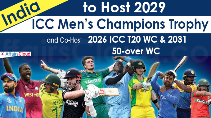 India to co-host 2026 ICC T20 WC and 2031 50-over World Cup