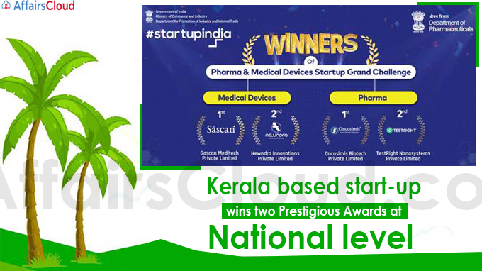 Kerala based start-up wins two prestigious awards at National level