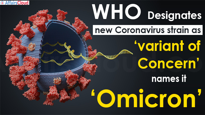 WHO designates new coronavirus strain as ‘variant of concern’