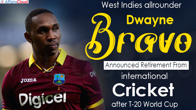 West Indies allrounder Dwayne Bravo announces retirement