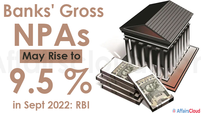 Banks' gross NPAs may rise to 9-5 per cent in Sept 2022