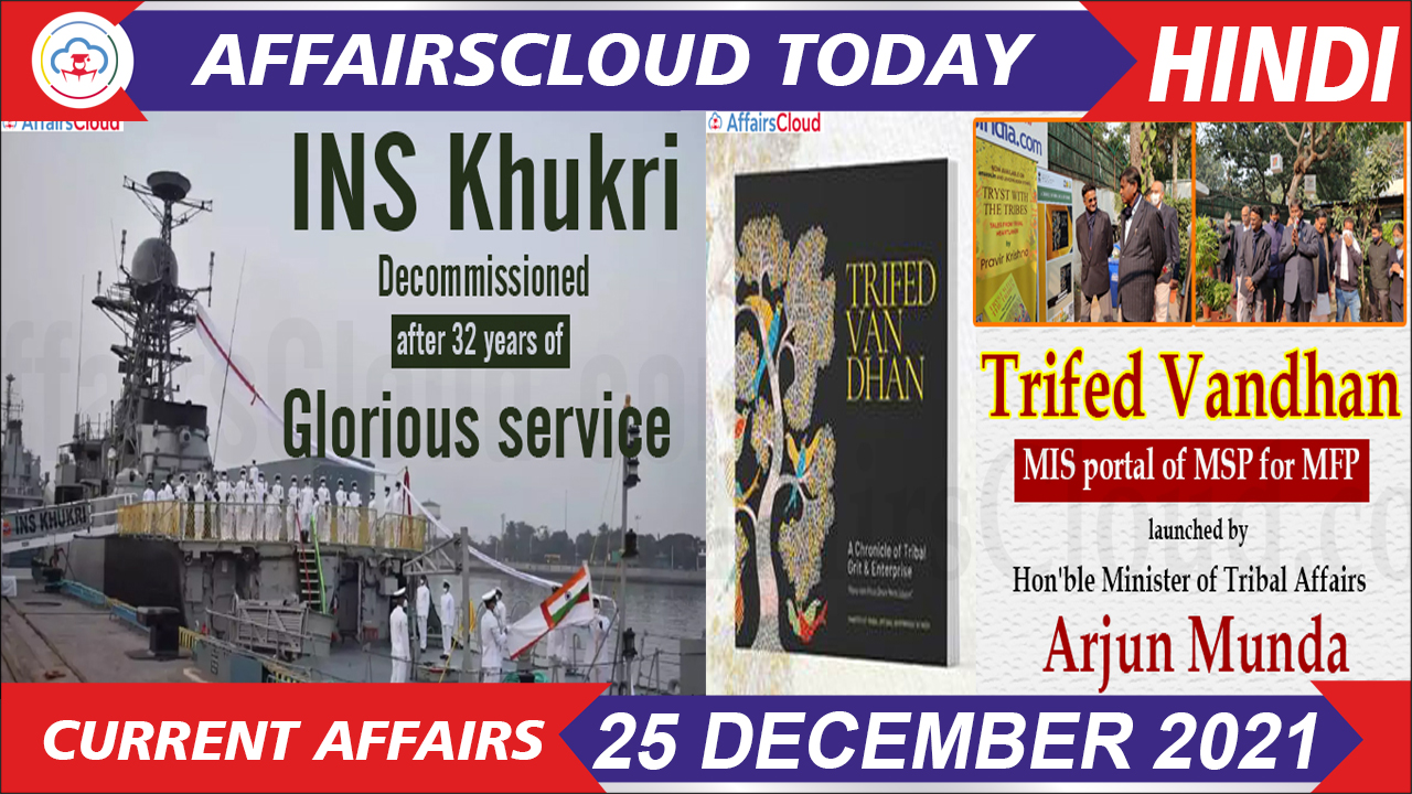 Current Affairs 25 Dec 2021 Hindi