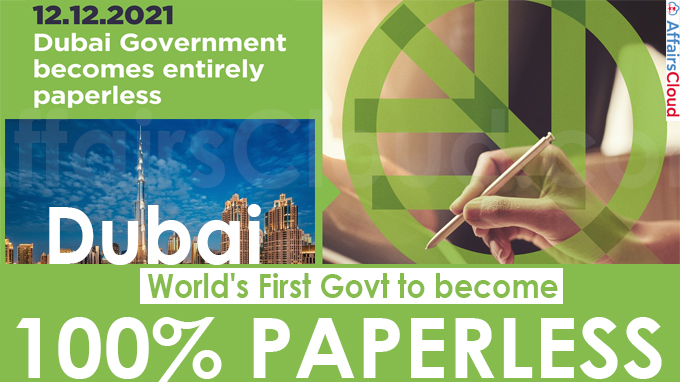 Dubai world's first govt to become 100% paperless
