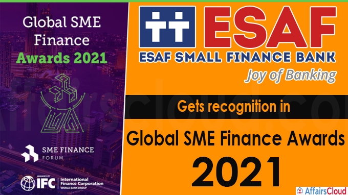 ESAF Bank gets recognition in Global SME Finance Awards 2021