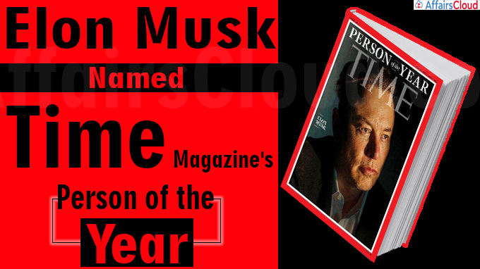 Elon Musk named Time magazine's 'person of the year'