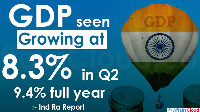 GDP seen growing at 8.3% in Q2, 9.4% full yea