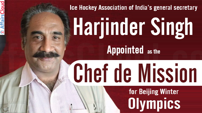Harjinder Singh appointed India's Chef de Mission for Beijing Winter Olympics