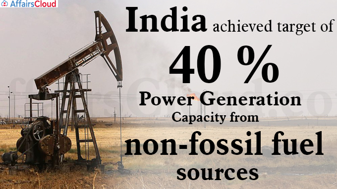 India achieves target of 40 pc power generation capacity