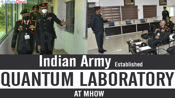 Indian Army Establishes Quantum Laboratory at Mhow