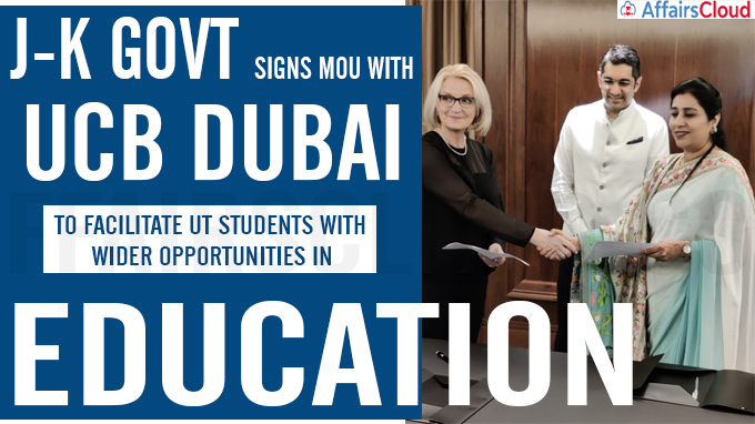 J-K govt signs MoU with UCB Dubai to facilitate UT students