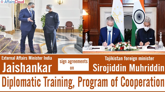 Jaishankar, Tajik counterpart sign agreements on diplomatic training, program of cooperation