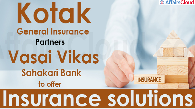 Kotak General Insurance partners Vasai Vikas Sahakari Bank